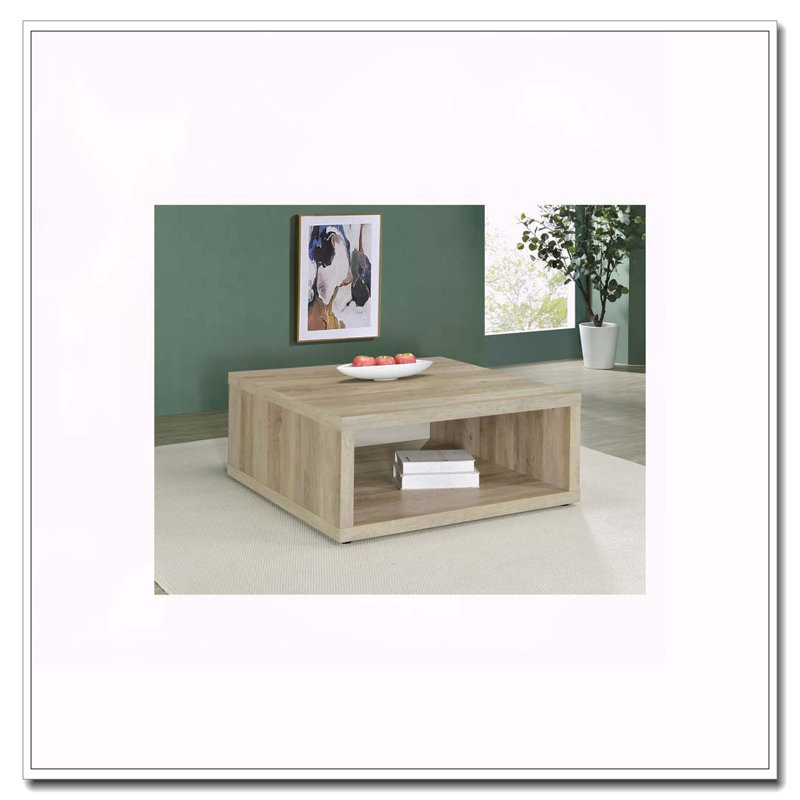 Flint Distressed Pine Square Engineered Wood Coffee Table