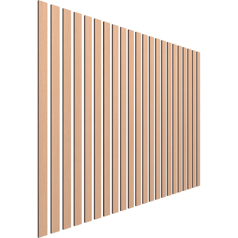 Ensemble de panneaux muraux réglables à lattes de bois, L 2 po x H 47 po x T 0,25 po, Aulne