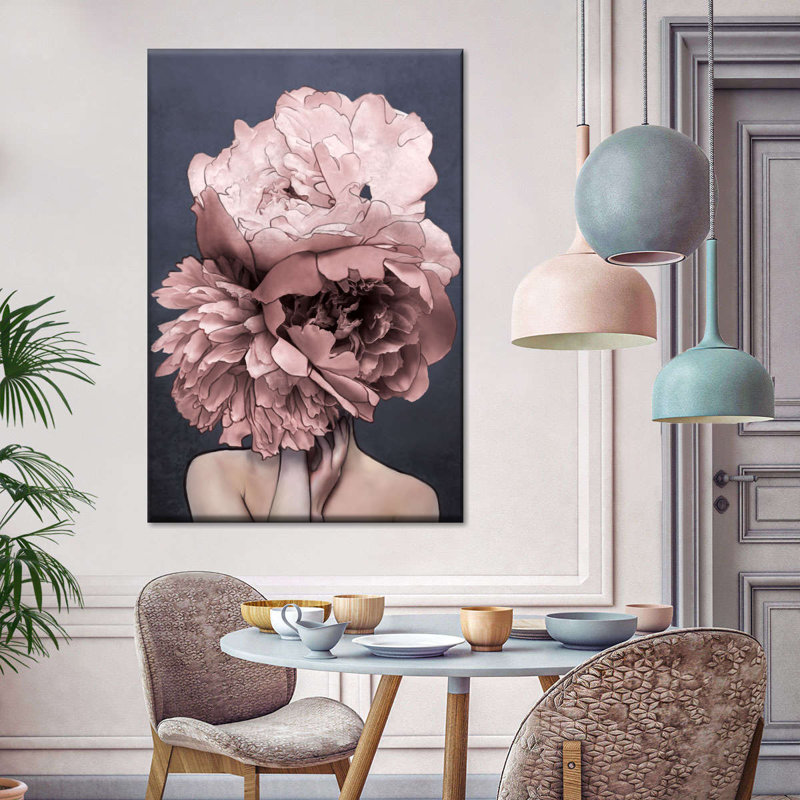 «Lady Peony» sur toile, H 24 po x l 16 po x P 1,25 po