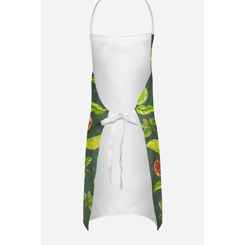 No Pattern Bib Apron, Green/Yellow