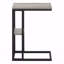 Table d'appoint, en forme de C, bout, côté, collation, stratifié, métal, contemporain, moderne-475388411-475388388