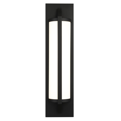 Barre de meuble-lavabo à DEL noire de 18 pouces avec diffuseur en verre blanc gravé à intensité variable 5W 3000K / 4000K / 5000K