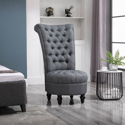 Chaise d'appoint en polyester touffeté de 25,5 po Danail