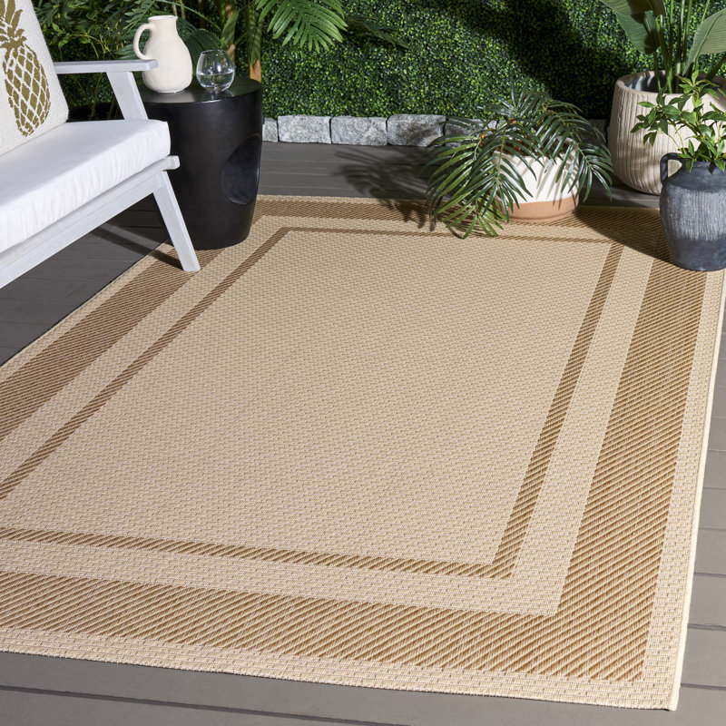 Courtyard Power Loom Performance No Pattern Indoor Rug, 5'-3" x 7'-7" Rectangle