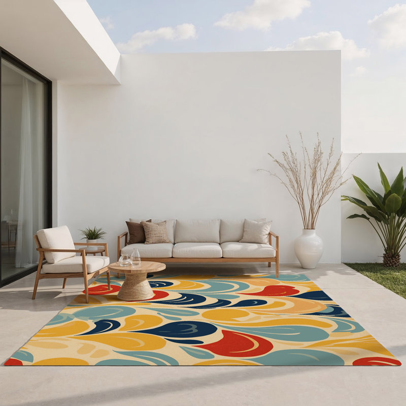 Flashy Stomp Indoor And Outdoor Area Rug, Rectangle 1'6" x 2'6"