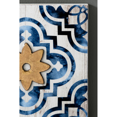 Ornement mural abstrait bleu, blanc, 9,5 po x 9,5 po. Cadre élégant pour le salon. Convient aux styles modernes. 95% bois de sapin, 5% papier. 5 lb. l 9,5 po x l 9,5 po x P 1,7 po. Aménagement d'intérieur, chambre à coucher tendance. Compléments