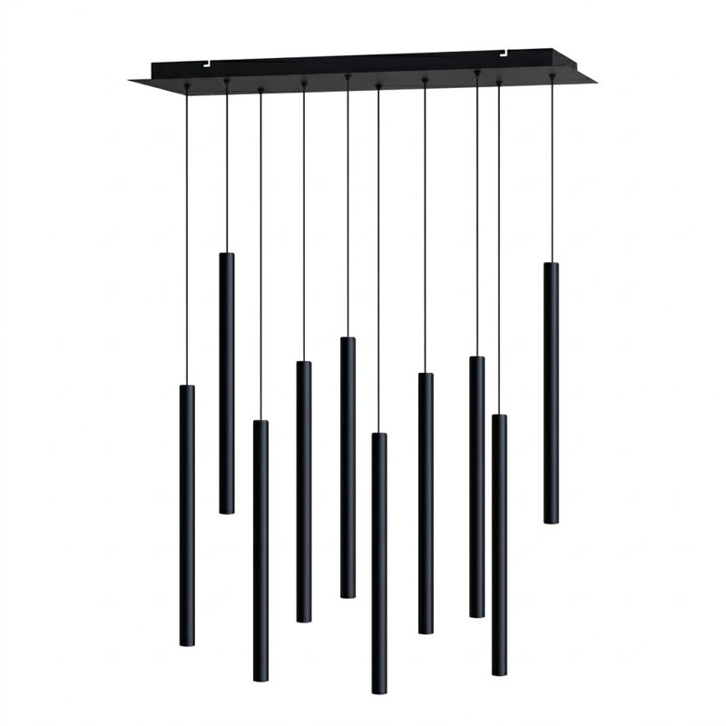 Baileyton 10 - Light Cluster Pendant, Black