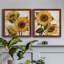 Tournesol d'été I - ensemble de 2 peintures sur toile encadrées-287988974-287988968