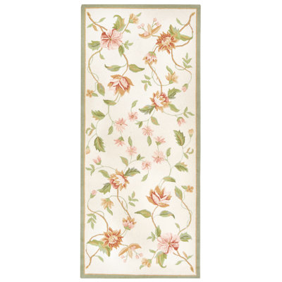 Tapis floral en laine crocheté à la main Kinchen