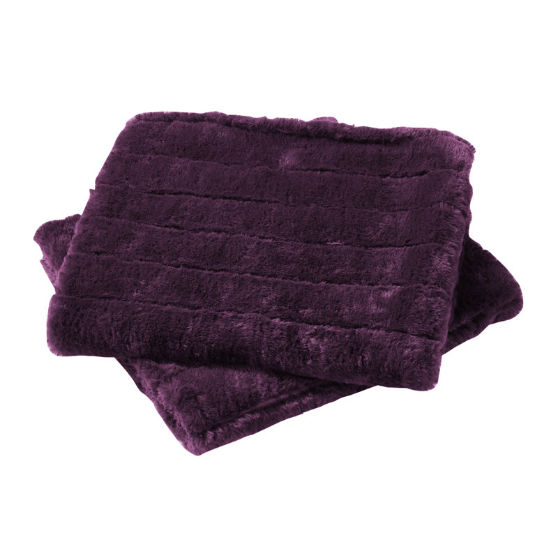 Super Mink Polyester Zip Pillow Cover, Blackberry