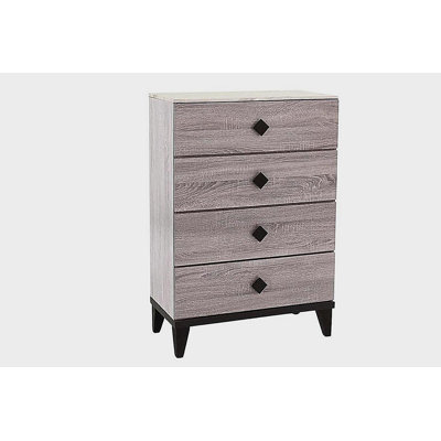 Meuble de chambre à coucher moderne de conception moderne 1 pièce 4 tiroirs crème avec plateau en faux marbre