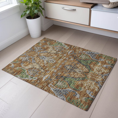 Premium Machine Washable Gurubaksh AMF1153 Global Rug