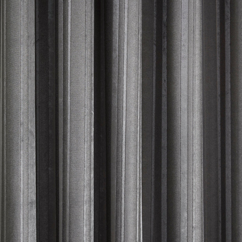 Semi Sheer Curtain Pair, Slate, Width 168 x Drop 137 cm