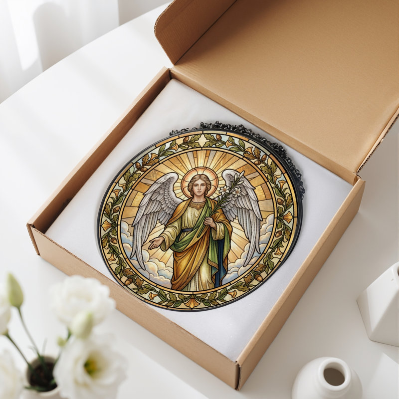 Vitrail Angel vitrail ， 7,8H, 7.8"H