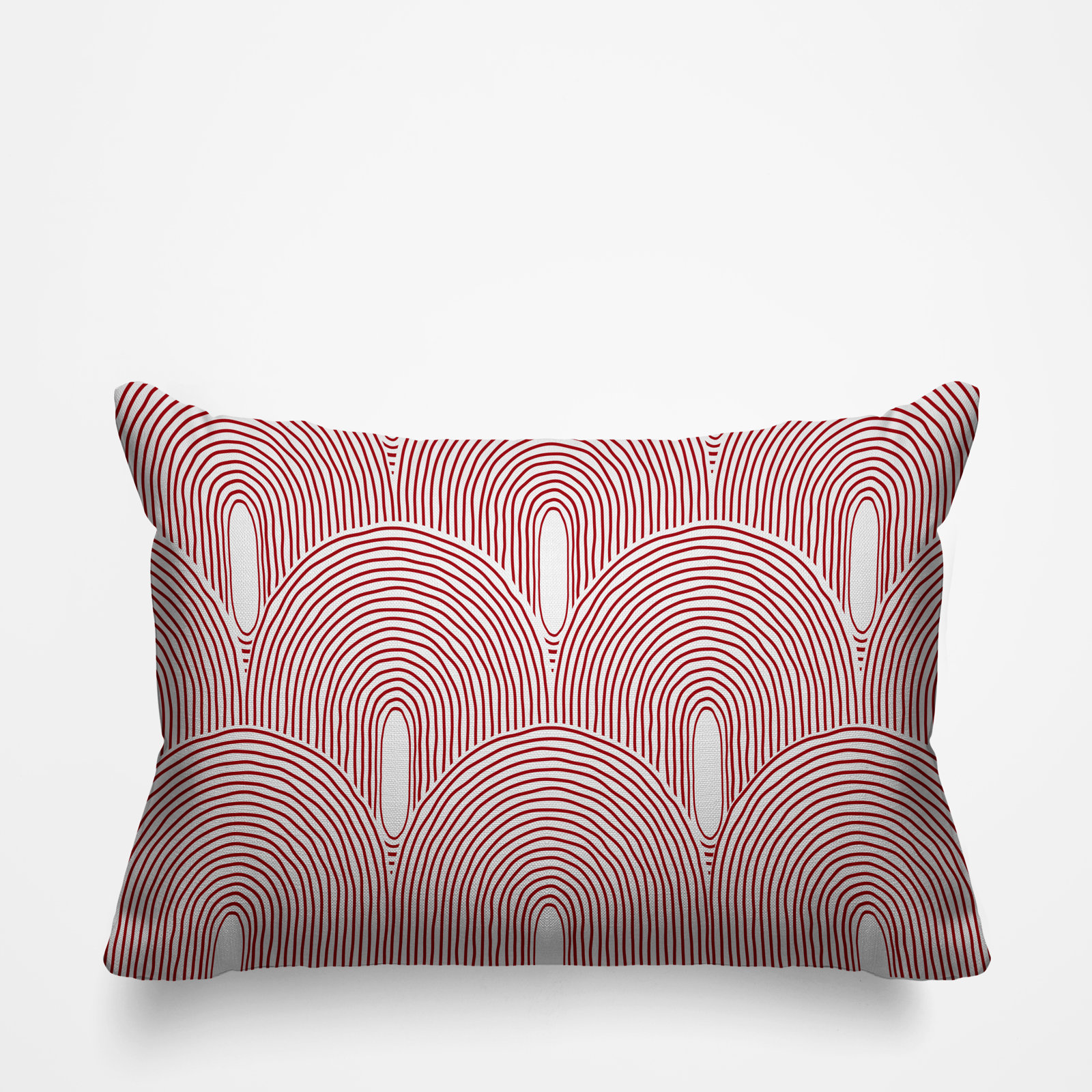 Limpo Starburst Indoor/Outdoor Throw Pillow, Red, 14"H x 20"W, Rectangular