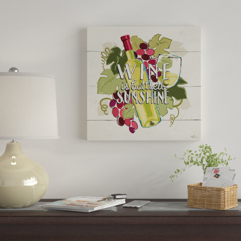 «Wine and Friends IV», art textuel sur toile, H 12 po x l 12 po x P 0,75 po, Toile tendue, Pas de tapis