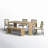 Carpino 6 - Person Extendable Four Leg Dining Set