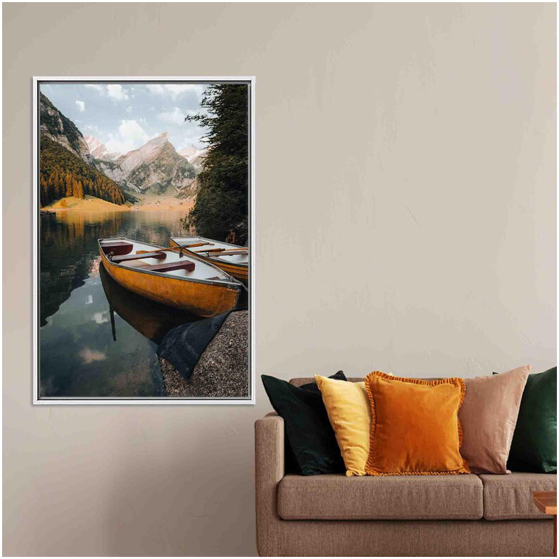 Print on Canvas, 20 cm H x 30 cm W, White Floater Framed