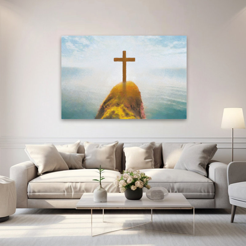 Croix de l’espoir - art contemporain contemporain, H 60 po x l 40 po