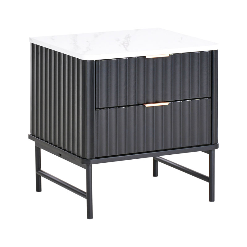 Demetrica 48cm W Manufactured Wood Bedside Table