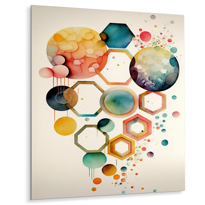 Demeco Modern Abstract Wall Decor on Metal, 20" H x 12" W x 1" D