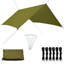 Altgeld Dakota Fields Green Fabric Side Wall for Pergola