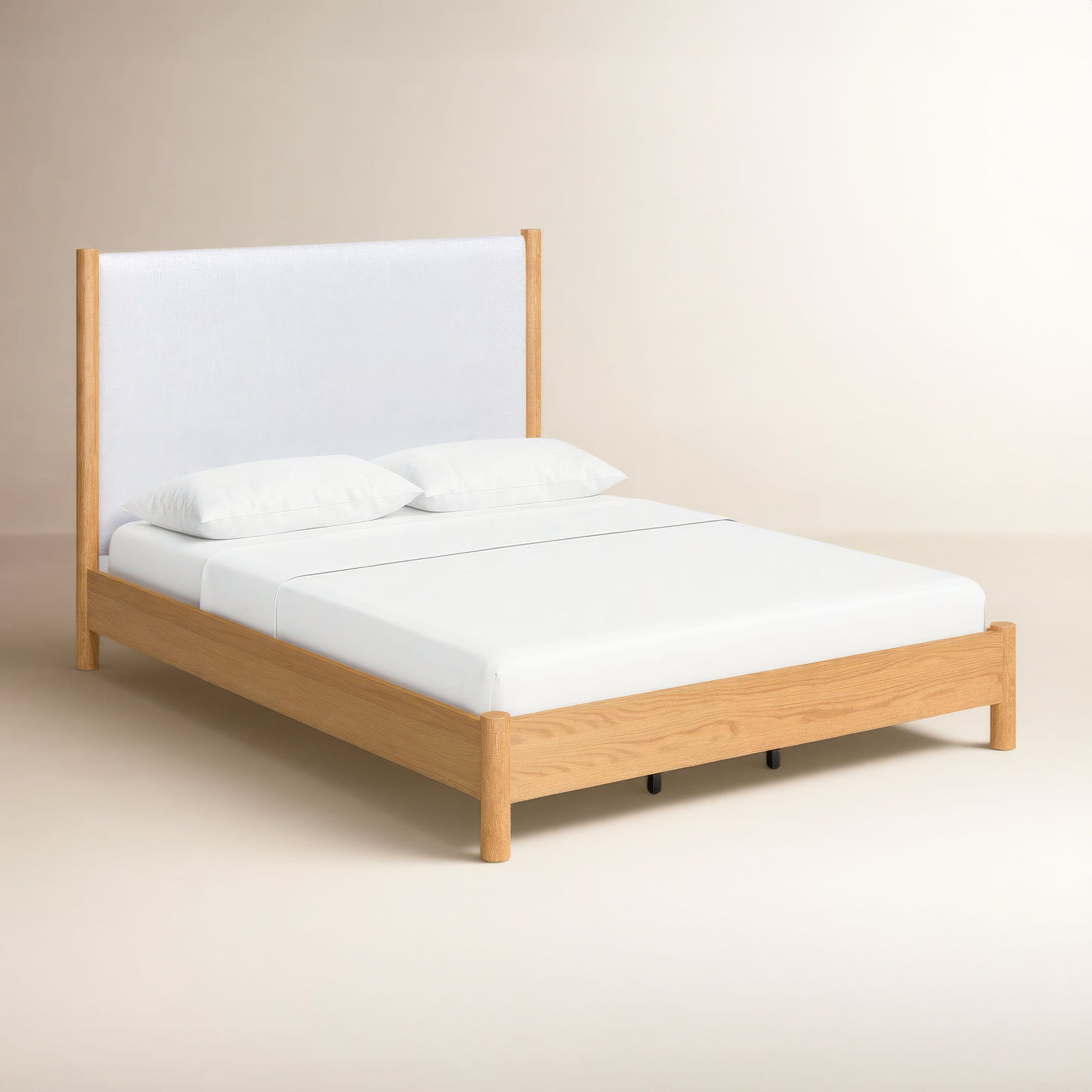 Kaplan Wood Bed, Natural/Beige, Queen