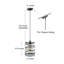 Luminaire suspendu cylindrique à 1 lumière