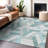 Machine Washable Indoor/Outdoor Claudian ACN1241 Teal Rug-103719042