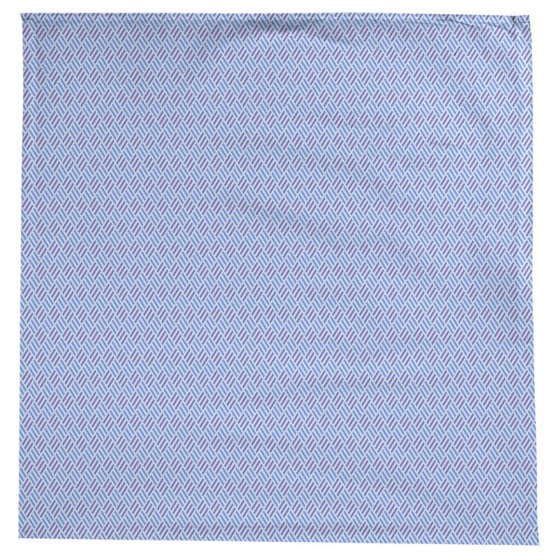 Nappe à carreaux à rayures Leffel, Bleu foncé et mauve