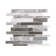 Twilight Random Sized Straight Edge Metal and Glass Mosaic Tile