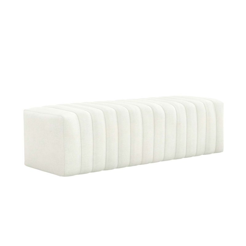 Cleo Polyester Upholstered Bench, Shell