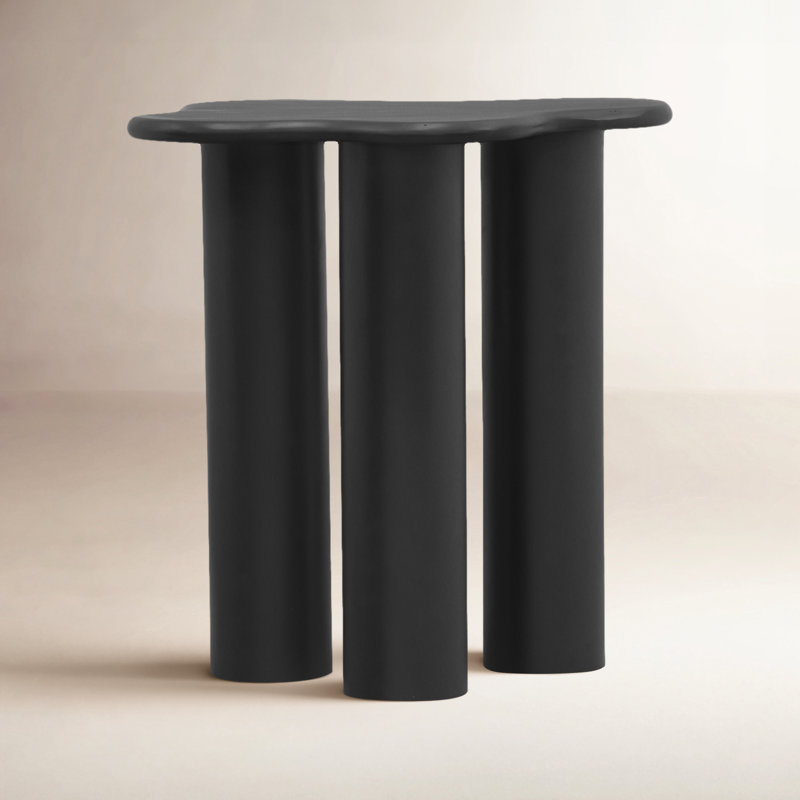 Brookfield Iron Top End Table, Black