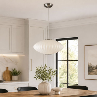 Soren Faux Silk Pendant Light