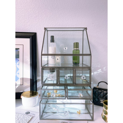 Glass Makeup Organizer