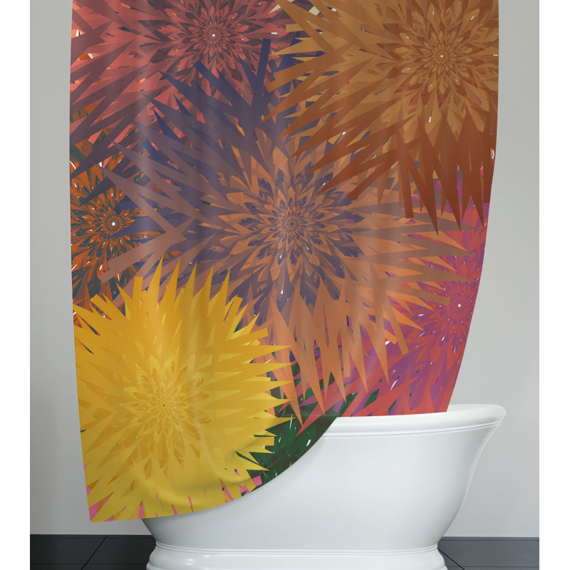 Rideau de douche abstrait, L 70 po x L 72 po