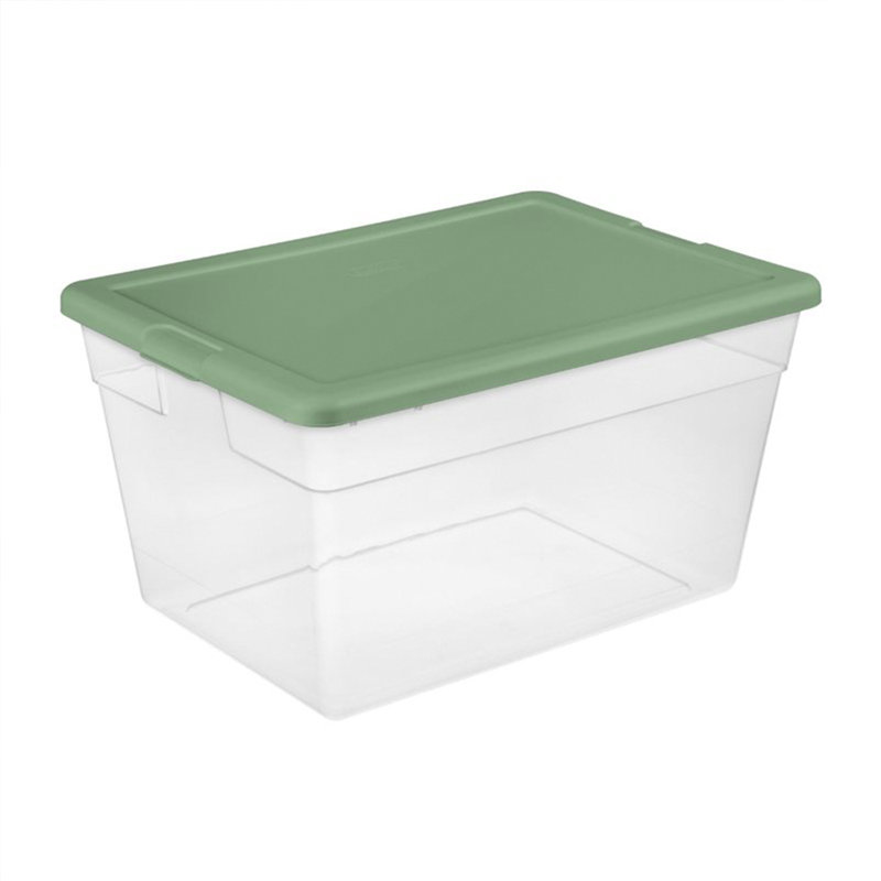 Sac de rangement en plastique 56 pte, Transparent / vert