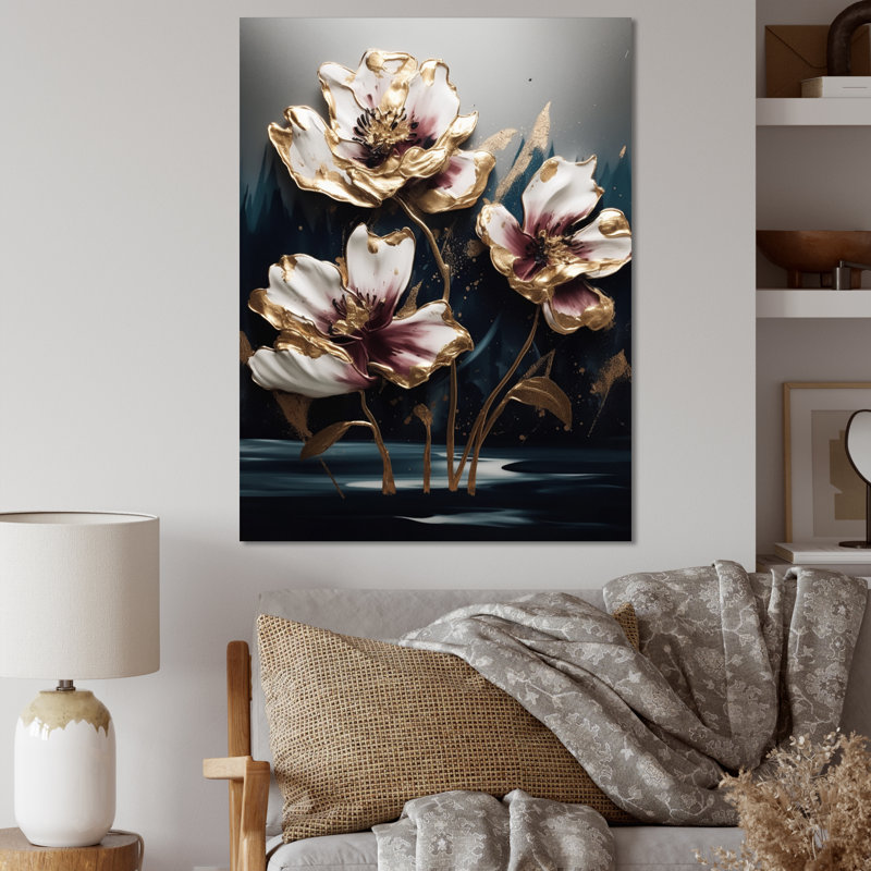 Tapisserie mauve violette III - reproduction, H 32 po x l 24 po x P 1 po, Toile tendue