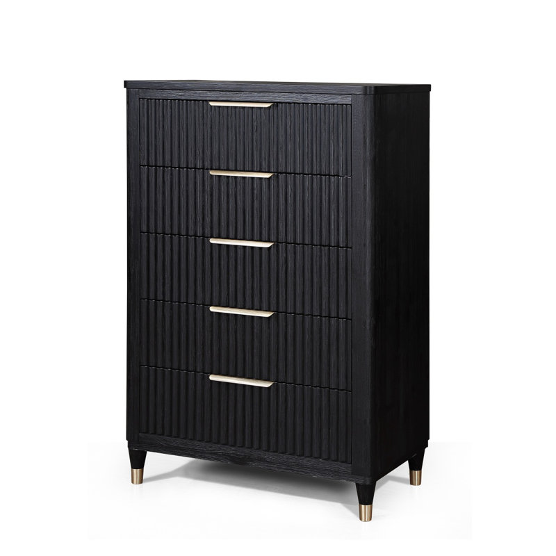Armoire moderne à finition noire avec beaucoup d'espace de rangement et 1 pièce, Noir