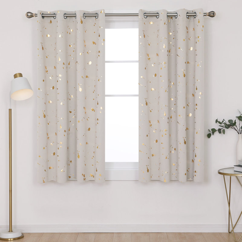 Girlie Room Darkening Curtain Panel Pair, 52" W x 84" L, Cream