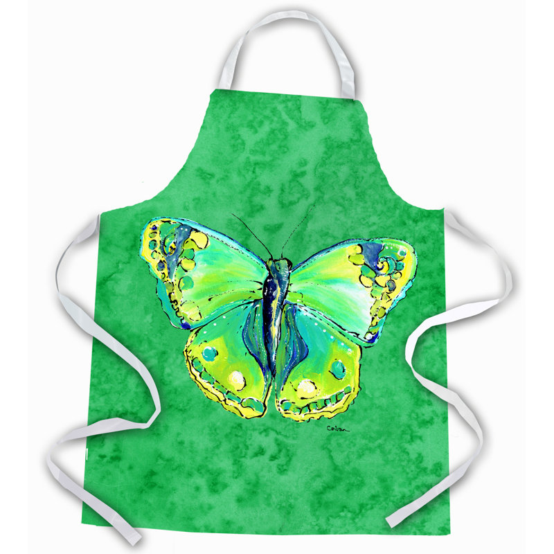 Tablier à papillon, Vert / Bleu / Jaune