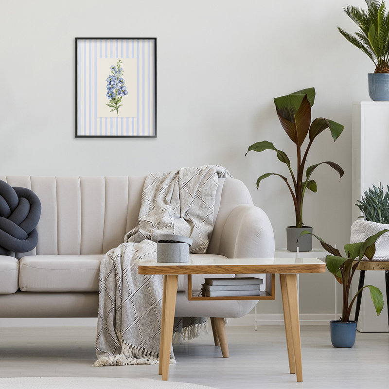 Giclée à rayures, par Lisa Wehmeyer, H 14 po x l 11 po, Giclée encadrée noir minuit