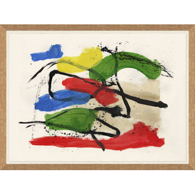 60's Pop Art '- Peinture encadrée sur papier