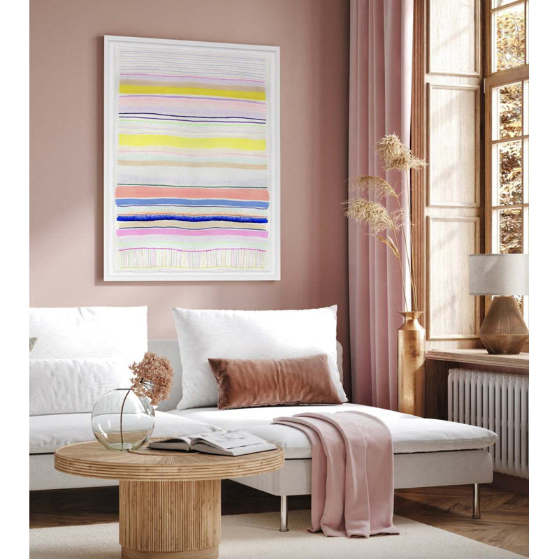Spring Stripes #4 By Kristi Kohut, Shadow Box Acrylic, 30" H x 40" W