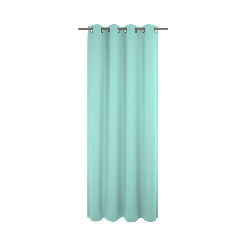 Aadhyan Polyester Blend Room Darkening Curtain Single Panel, 132 W x 145 D cm, Green