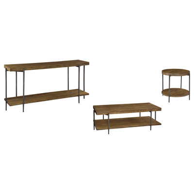 Ashley 2 - Piece Solid Wood Top Living Room Table Set