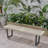 Patio Dining Bench With Iron Legs-1675978023