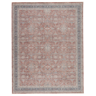 Rouge/gris oriental/Tapis décoratif zopyros