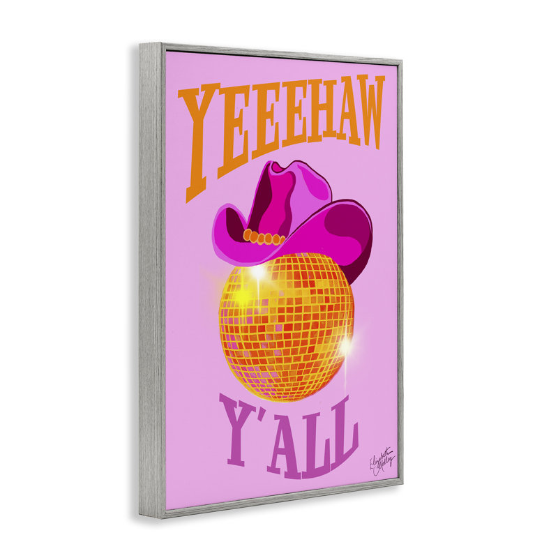 Yeehaw Y'all Disco Cowboy, estampe numérique par Elizabeth Medley, Estampe numérique Farmhouse, H 18 po x l 12 po