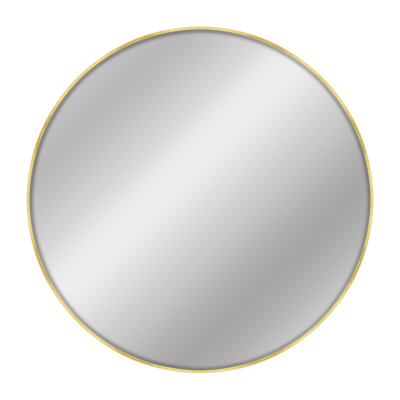 nielsen Jaron Round Wall Mirror, Aluminium, Gold, 80 cm H x 80 cm W